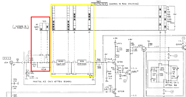 Schematic of the cam switches